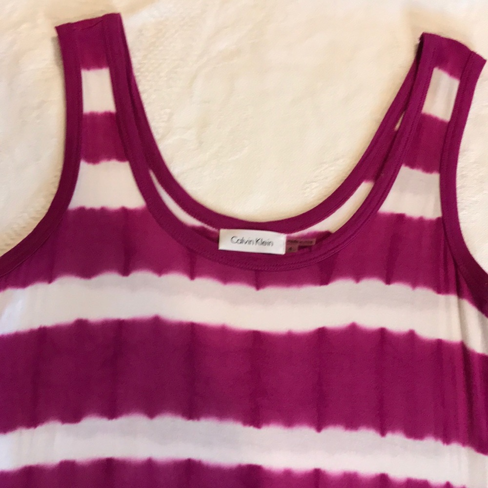 Calvin Klein Maxi Dress Tie Dye Fushia 4 - Picture 11 of 17